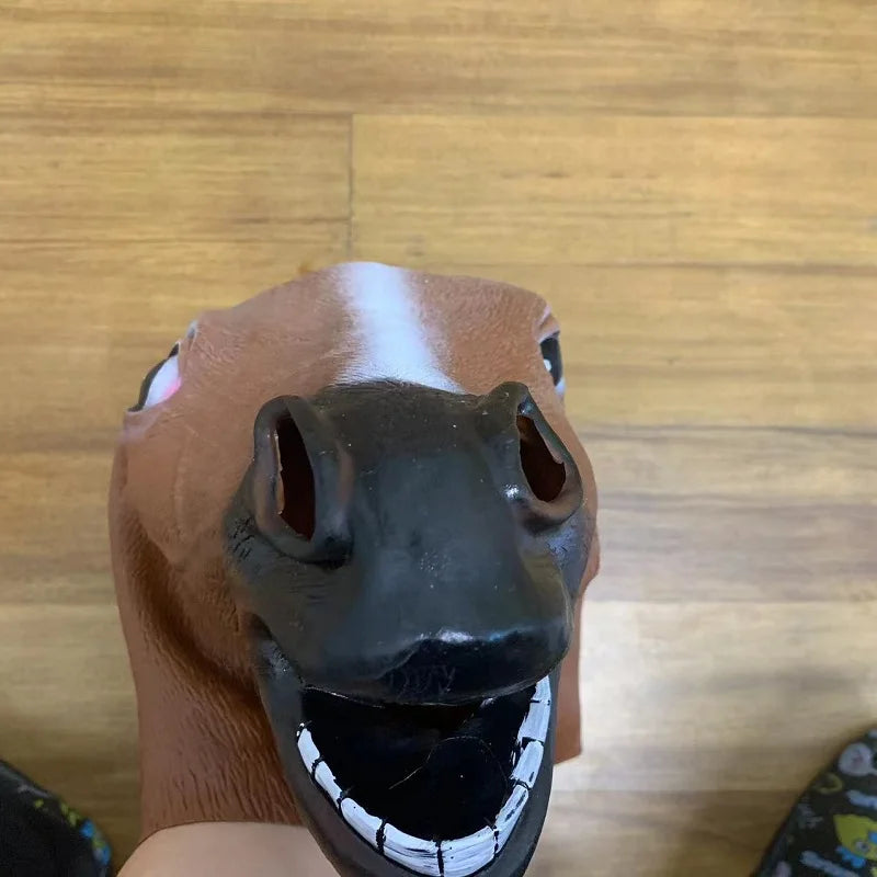 Horse & Animal Latex Masks for Men Women Kids - Funny Halloween Cosplay Headgear