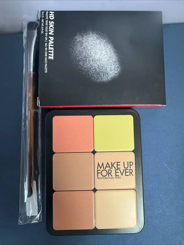 12-Color Makeup Face Foundation Blush Palette with Cosmetic Tools