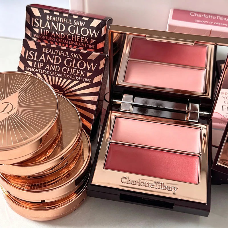 Multicolor Eye Shadow Cream & Lip & Cheek Dual-Use Makeup Set with Setting Spray
