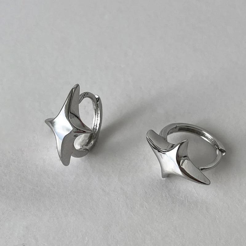 Star Geometric Hoop Earrings for Women and Couples Minimalist Fashion Jewelry