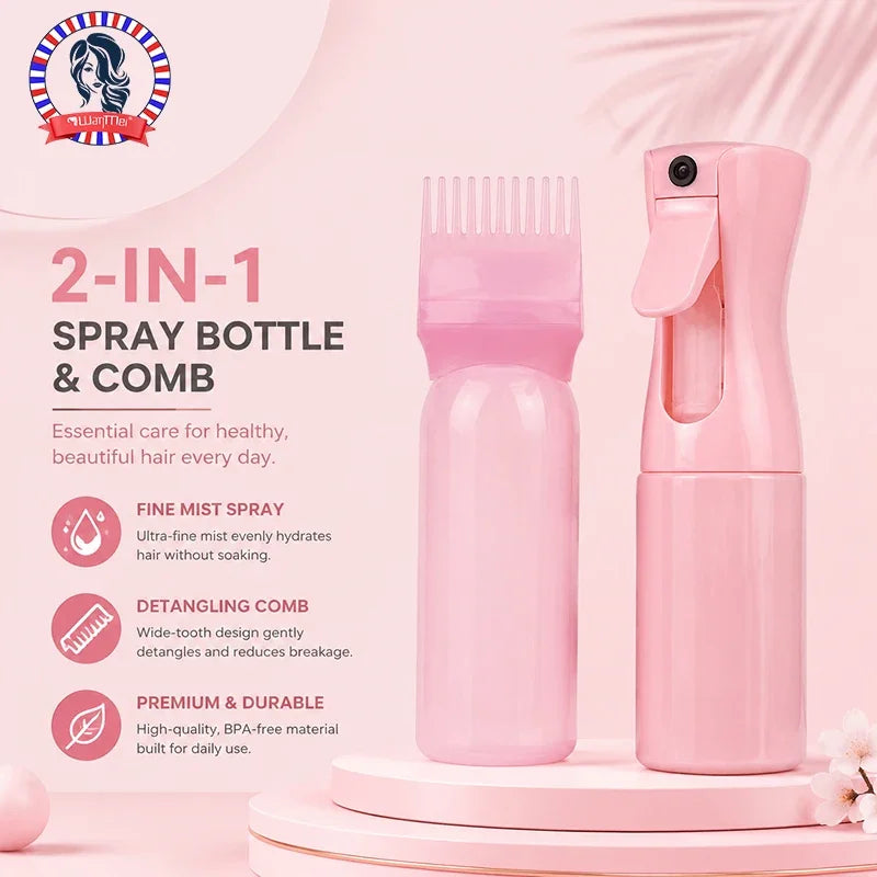 Refillable Hair Dye Spray Bottles with Root Comb and Fine Mist – 2 Pack