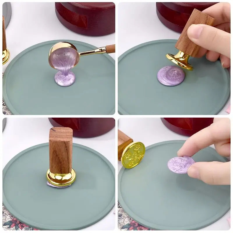 Silicone Wax Seal Pad Set for DIY Crafts and Weddings - Multiple Colors