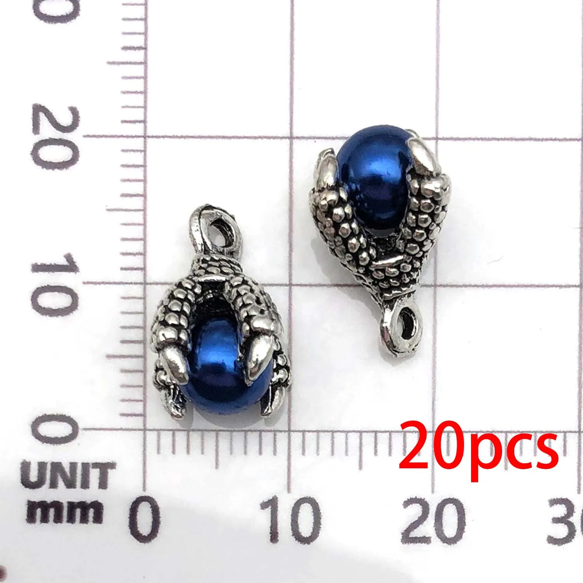 Colorful Alloy Dragon Claw Charm Pendants for Jewelry Making - 20pcs