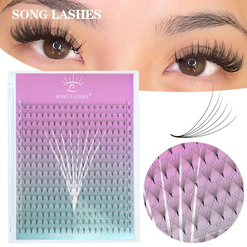 Eyelash Extension Fans - Premade Pointed Base 8D 10D Thickness for Volume Lash Sets