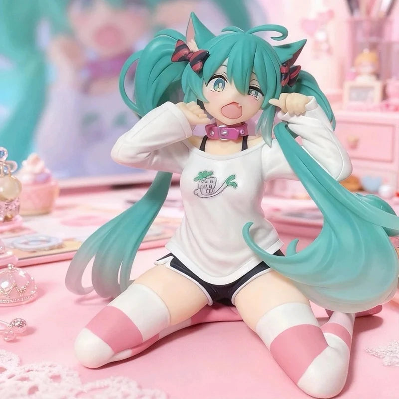 Anime Girl Action Figure with Kawaii Hatsune Miku Style Collectible PVC Doll - Multiple Colors