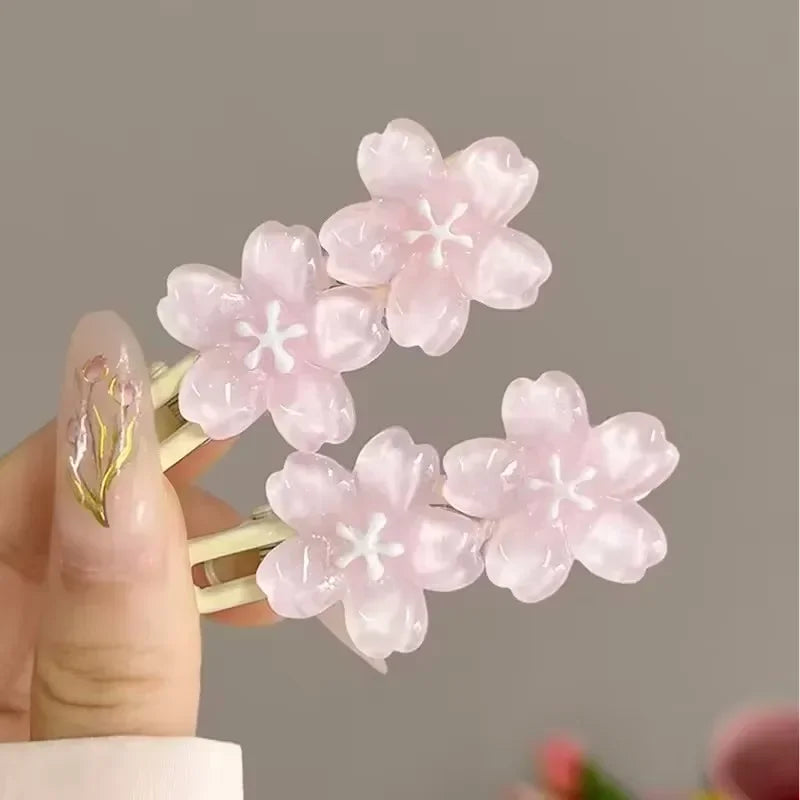 Cute Pink Flower Hairpins Set for Girls - Cardcaptor Sakura Style Clip