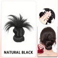 Synthetic Low Bun Claw Clip for Easy Hair Updo Styling - Natural Fluffy Hairpiece for Women