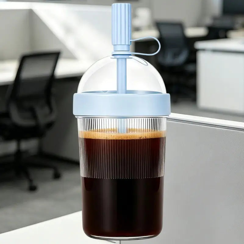 Reusable 17oz Coffee Mug with Lids for Travel and Home - Bubble Tea Style