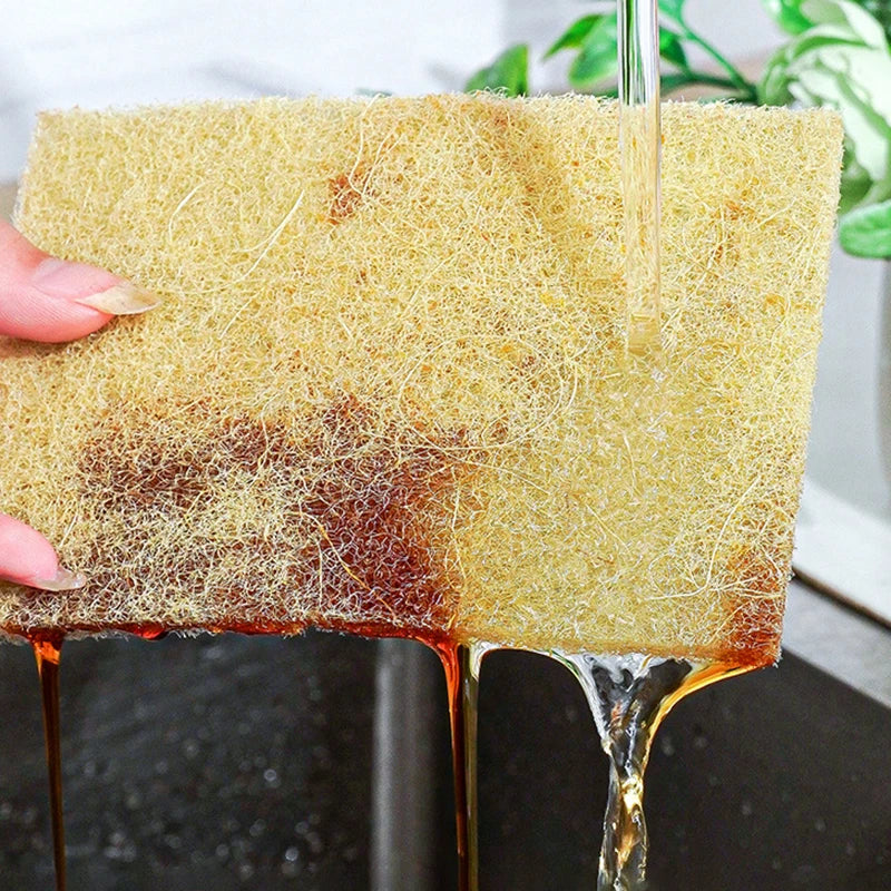 Eco-friendly Sisal Microfiber Kitchen Sponges Set - Natural Fiber Dishwashing Pads
