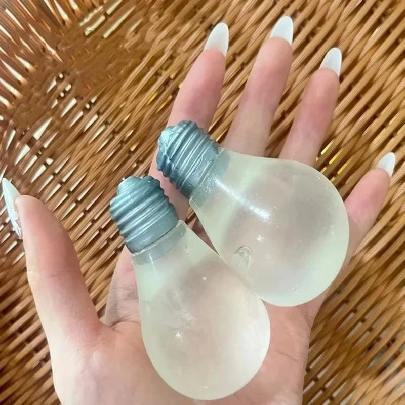 Sensory Light Bulb Squeeze Toy - Luminous, Decompression Fidget for Anxiety Relief