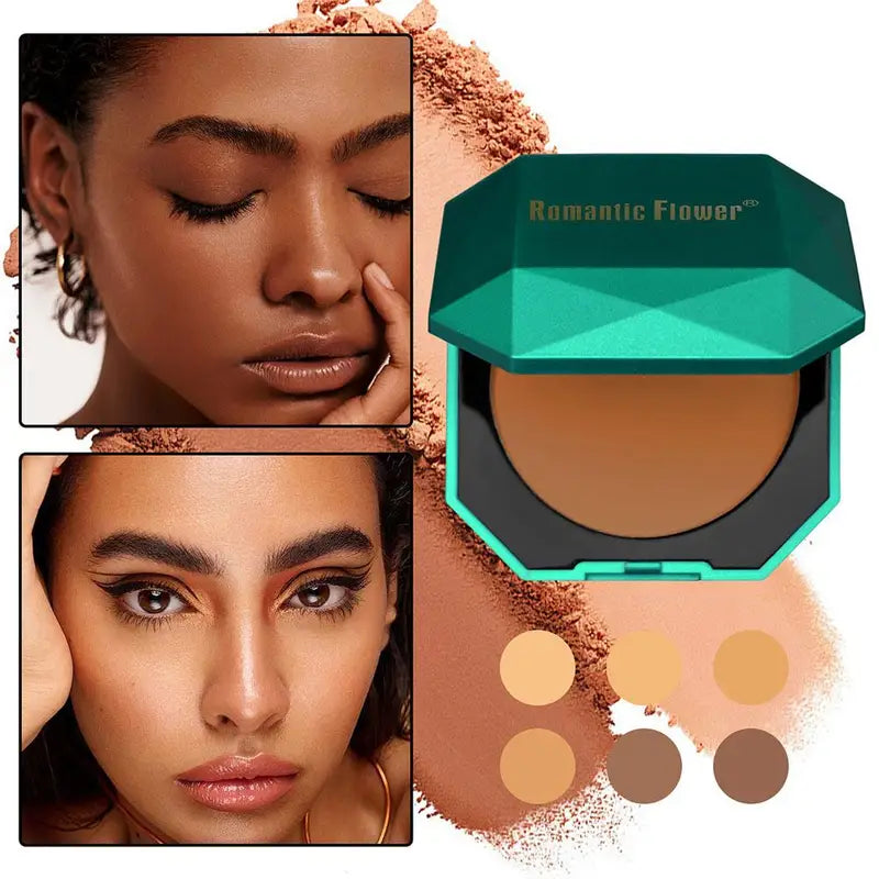 Long-Lasting Waterproof Matte Face Powder - 4 Colors for All Skin Tones