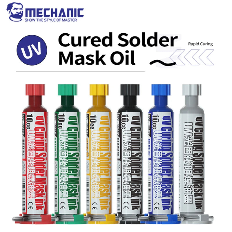 UV Curing Solder Mask Ink for PCB Protection and Repair - Multiple Colors