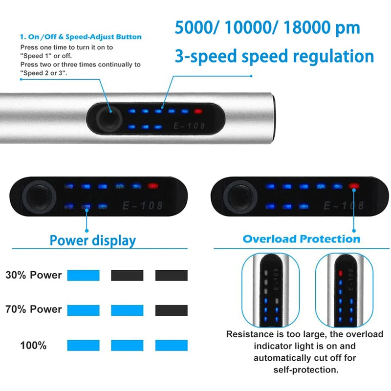 Mini Electric Engraving Pen Kit with 58/74/83 PCS Rotary Tools & USB Charging