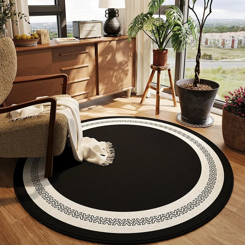 Luxury Round Carpet Bedside Rug for Living Room Bedroom Home Decor