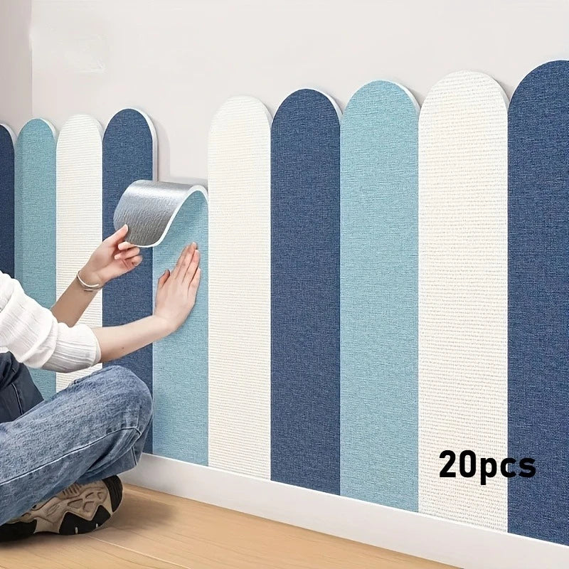 20pcs Self-Adhesive Foam Wall Panels for Acoustic & Decorative Wall Decoration