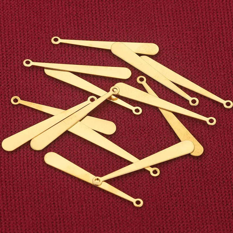 20pcs Stainless Steel Long Drop Charms for Jewelry Making Earrings Pendants & Bracelets