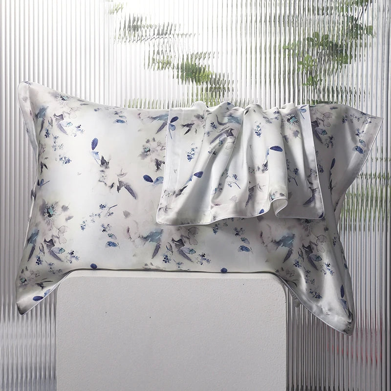 Silk Pillowcase for Hair and Skin - 100% Mulberry Silk, Hypoallergenic & Soft