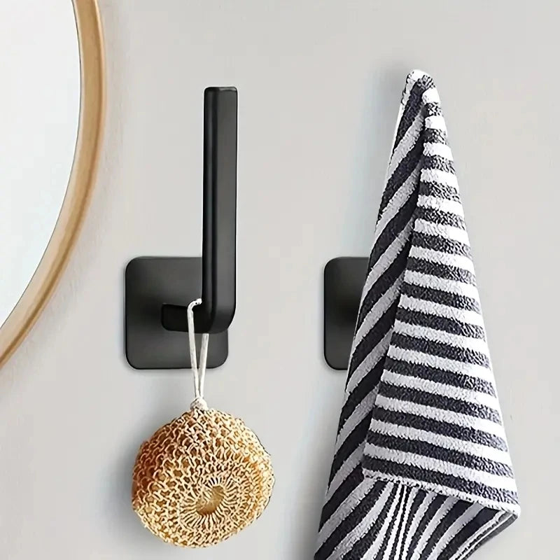 Strong Adhesive Hook Set 2/4/6PCS No Punching Wall Mount Sticky Hooks for Home Organization