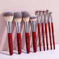 9-Piece Makeup Brush Set with Synthetic Bristles for Foundation, Eyeshadow & Concealer