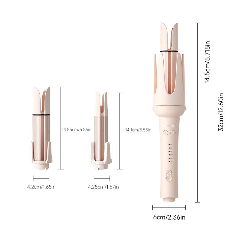 Automatic Hair Curler with Negative Ion Ceramic Barrel - Large Wave Perm, Multiple Sizes
