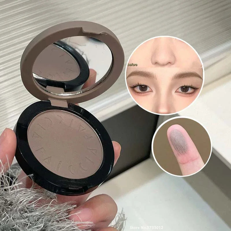 Facial Contouring Powder Palette - Matte Cement Brown for 3D Makeup & Nose Shadow