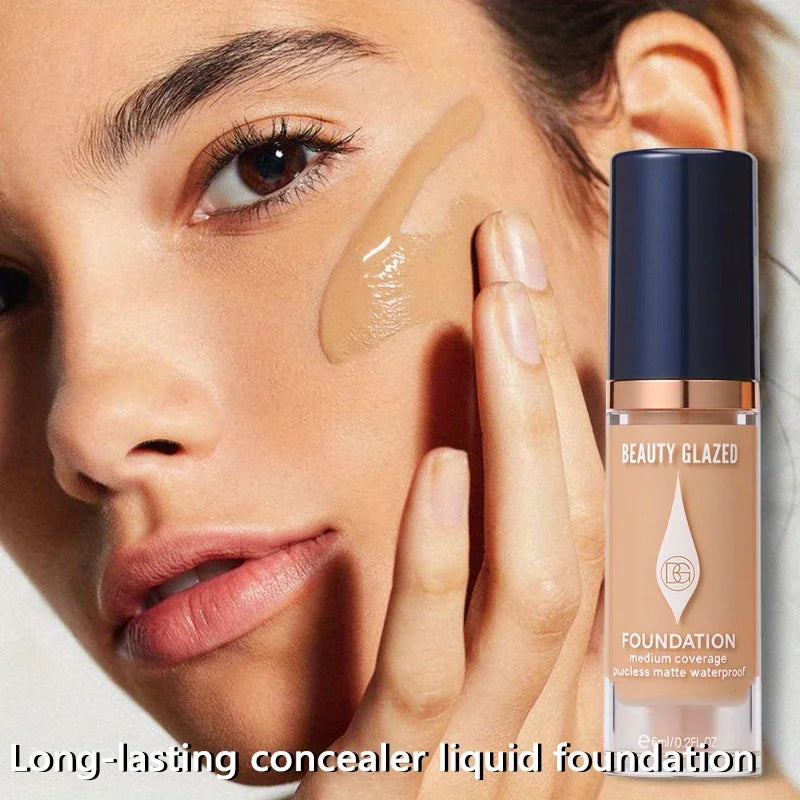 4-Piece Makeup Kit with Primer, Concealer & Foundation - Long-Lasting Waterproof Face Set
