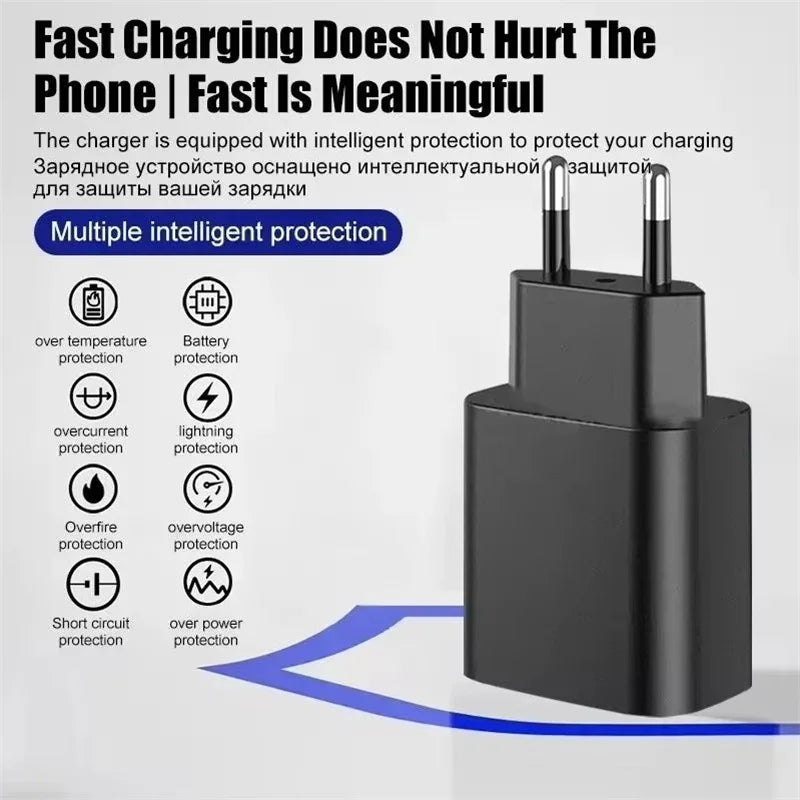 PD 45W USB-C Fast Charger with 2m Quick Charging Cable for Samsung Galaxy