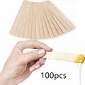 Disposable Wax Applicator Sticks 100PCS for Hair Removal & Eyebrow Waxing