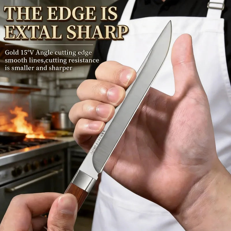 Multi-Piece Meat Cutting Knife Set with Ultra-Sharp Blades - M390 Stainless Steel