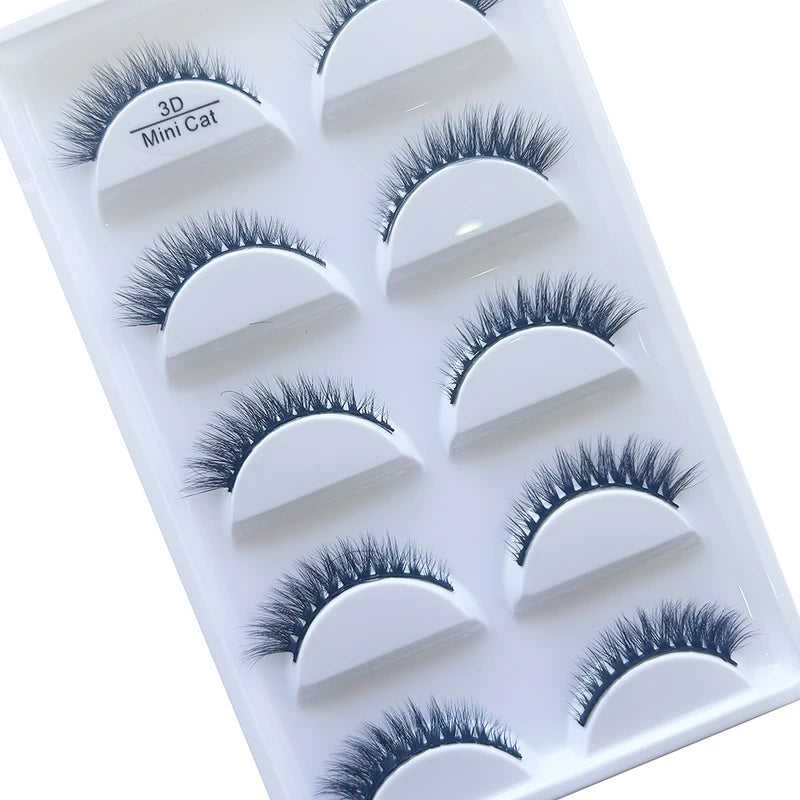 3D Mink False Eyelashes - Soft Cat Eye Makeup Lashes, Faux Cils, Multiple Colors