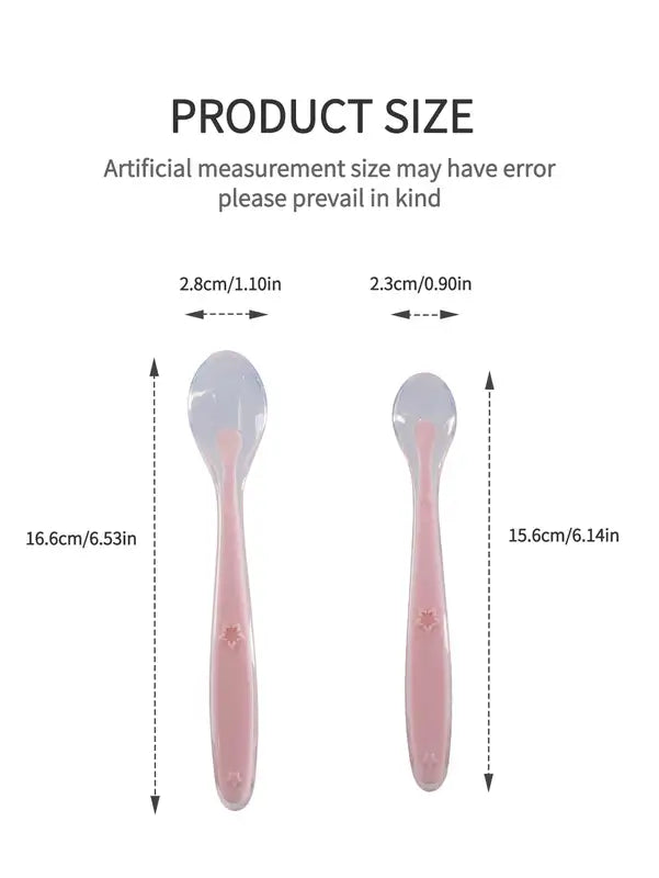 Baby Silicone Feeding Spoon Set - Soft, Reusable, Training Utensils for Babies