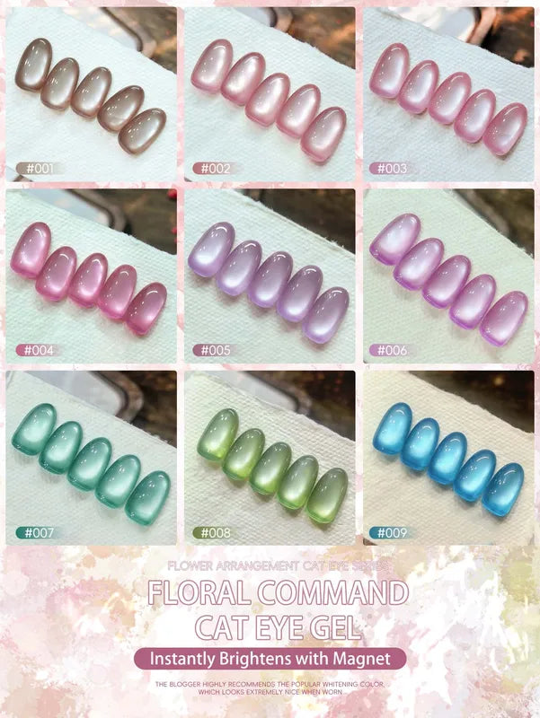 9Pcs Cat Eye Gel Nail Polish Set - UV Soak Off French Manicure