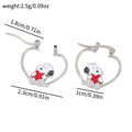 Sweet Snoopy Enamel Pendant Earrings - Cute Jewelry Gift for Fans