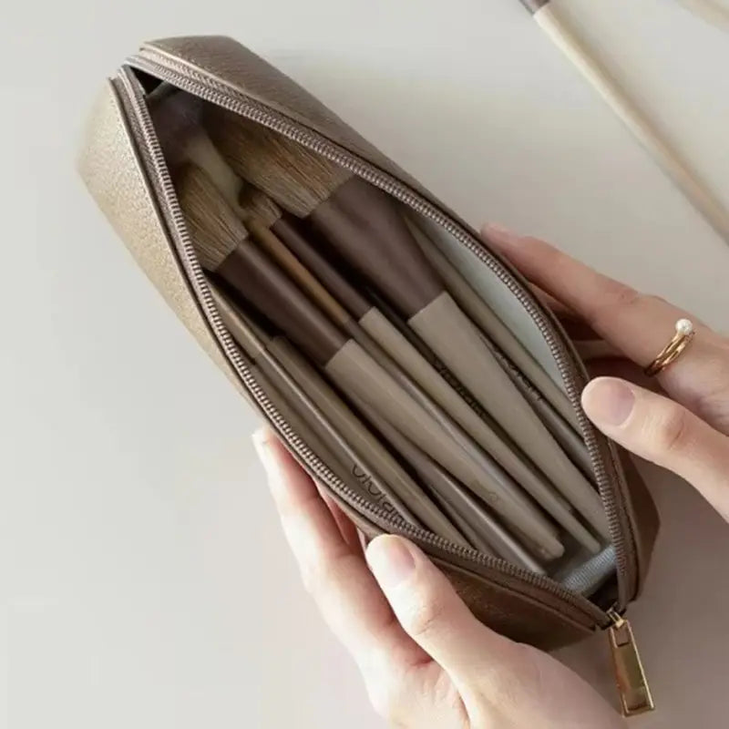 Waterproof Makeup Brush Bag Multi-Pocket Cosmetic Storage Pouch