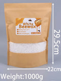 1000g Natural White Beeswax for Candle Making - Granular Raw Material