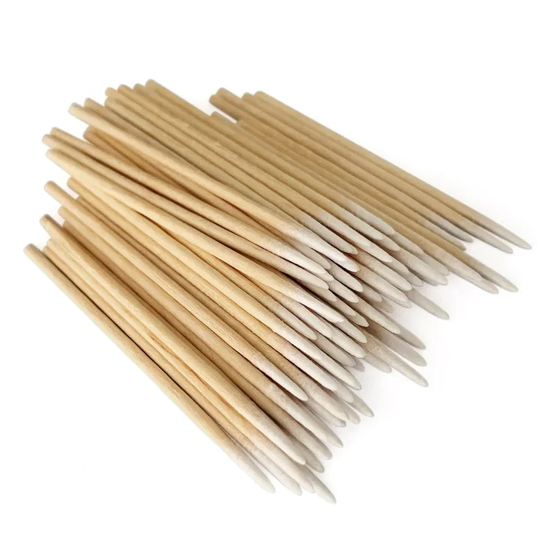 Micro Wood Cotton Swabs for Eyelash Extensions & Microblading - 100/500pcs