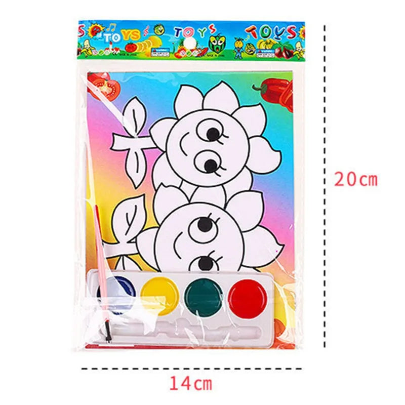 10-30 Pcs DIY Cartoon Paint Coloring Graffiti Art Set for Kids Party & School