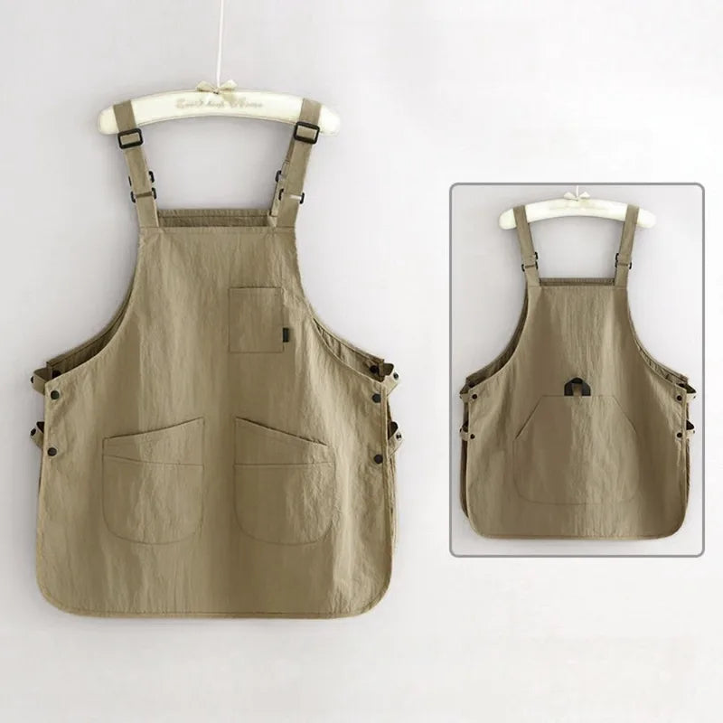 Japanese Style Waterproof Stain-Resistant Catering Workwear Apron for Cafe & Household