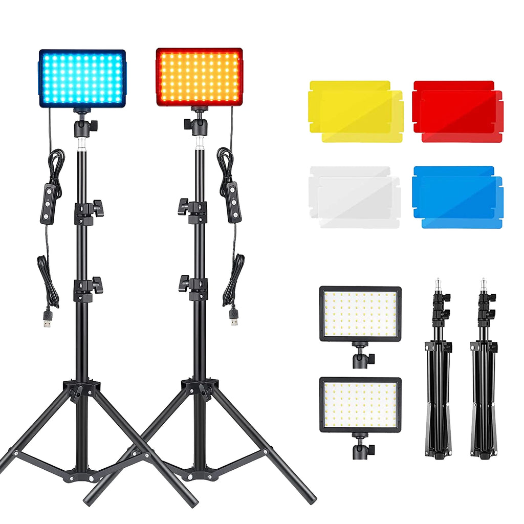6-Inch LED Video Light Panel with RGB Filter for Photography & Streaming