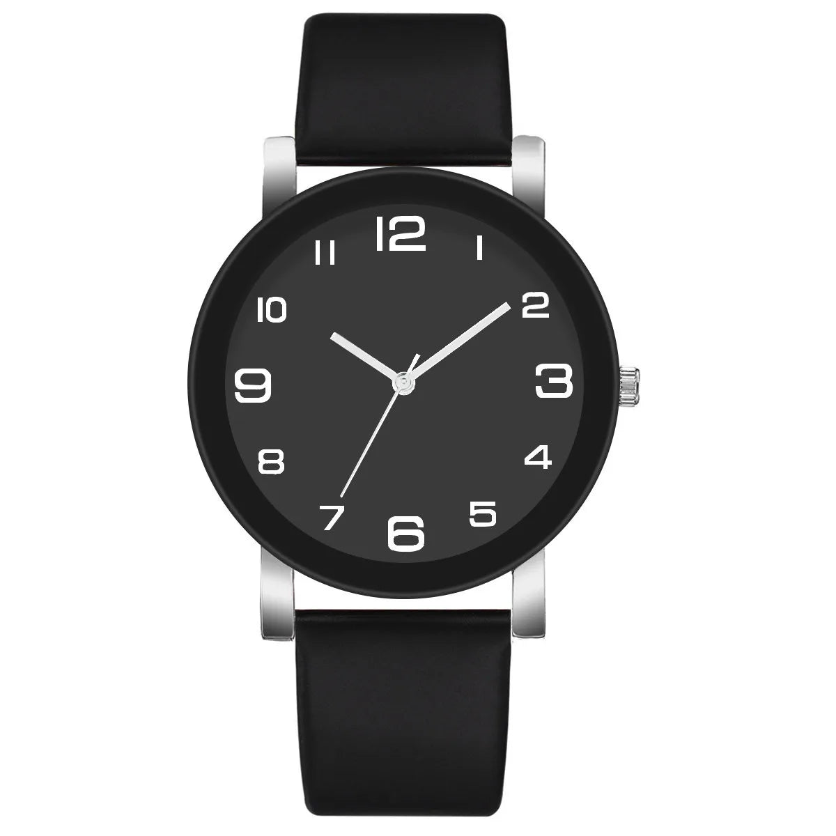 Luxury Men’s Quartz Leather Watch with Round Dial - Casual Business Wristwatch