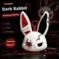 Gothic Bunny Plush Keychain with Bandage Design - Kawaii Car & Bag Charm