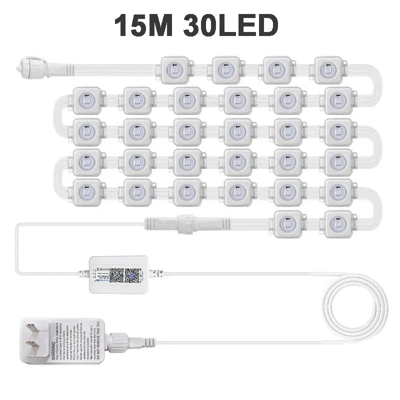 RGB Waterproof Outdoor LED String Lights for Festival Wedding Birthday Decoration