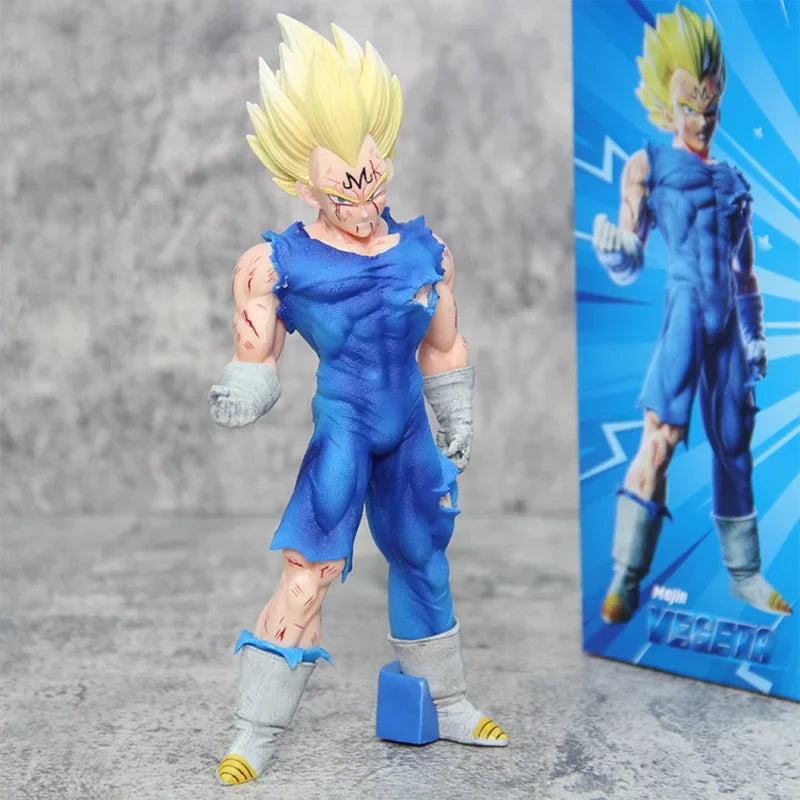 20CM Anime Dragon Ball Action Figures Goku Vegeta Battle Damage Statue PVC Model Toy