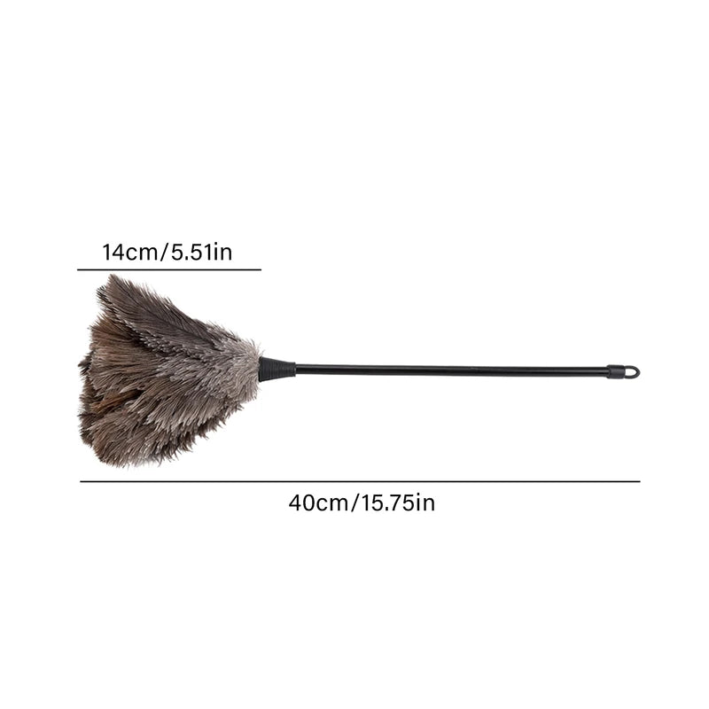 Mini Ostrich Feather Duster for Books Keyboard & Home Cleaning