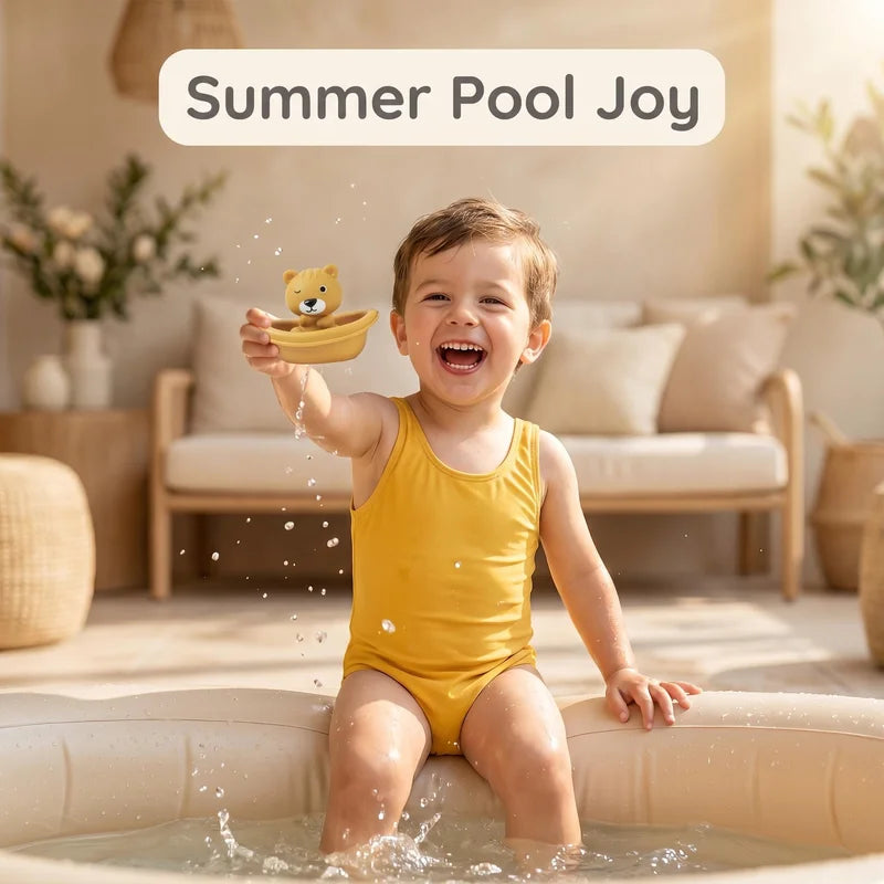 Silicone Baby Bath Toys Set - Sensory Water Play for Toddler Bathtub, Pool & Shower