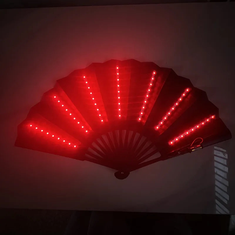 Glow Folding LED Fan Dancing Light for Parties Raves Halloween Christmas