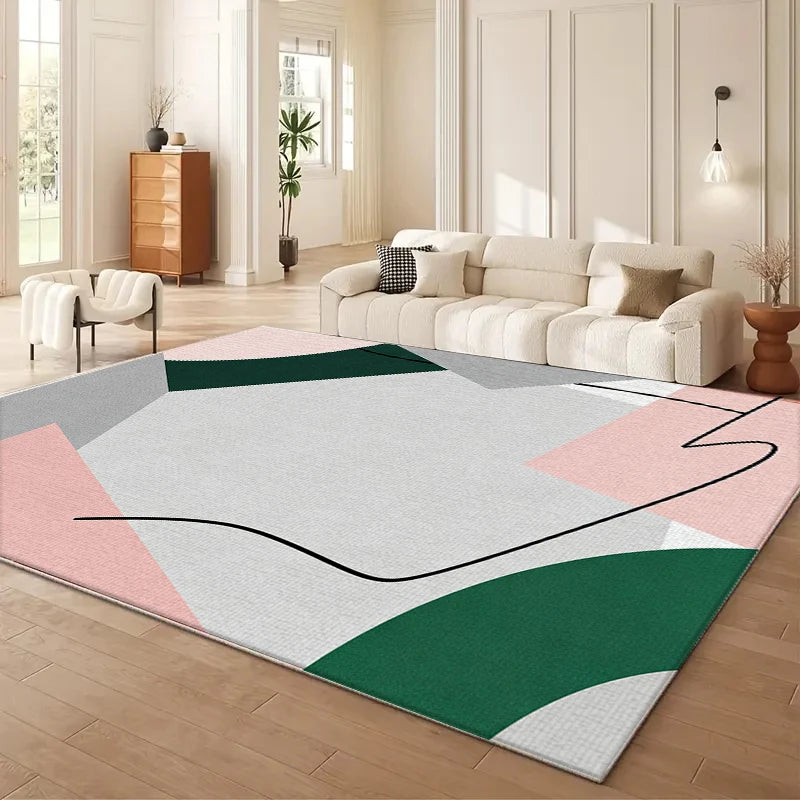 Luxury Crystal Carpet Rug for Living Room & Bedroom Non-Slip Floor Mat