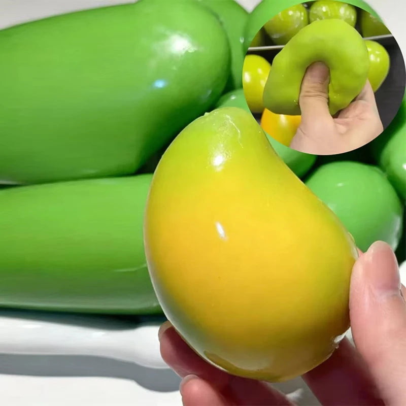 Crispy Mango Squeeze Stress Ball - Sensory Fidget Toy for Adults