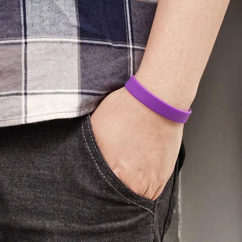 Set of 5 Silicone Sport Bracelets - Fashion Wristbands for Kids & Adults