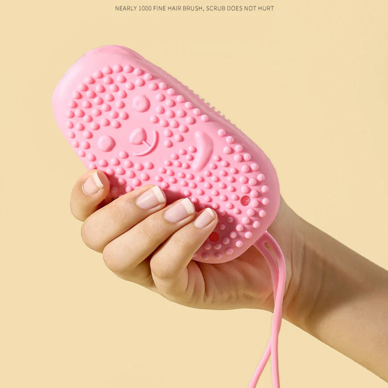 Silicone Body Brush Exfoliating Shower Scrubber for Bath & Massage